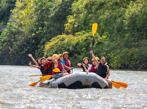 Shared Tour: Kiulu White River Rafting, Likas City Mosque, Tamparuli Suspension Bridge with Malaysian Delight Lunch | Sabah