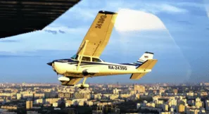 Romantic plane flight