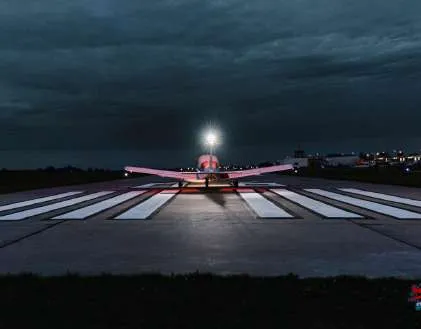 Romantic plane flight (night)