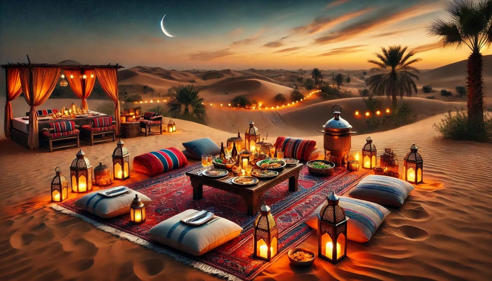 Private BBQ Dinner Set Up in Al Wathba Desert Resort